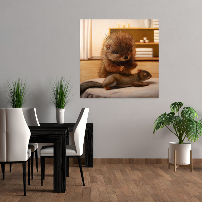 L'écureuil contemporain, art contemporain, H 36 po x l 36 po