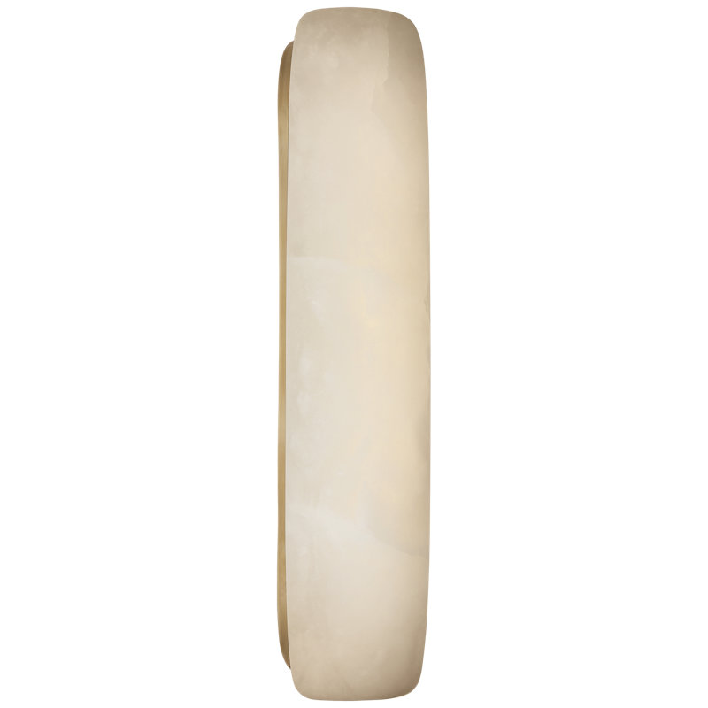 Kelly Wearstler Formosa 26" Linear Sconce, Alabaster/Antique-Burnished Brass, 19.75" H x 4.75" W x 3.25" D, 1400 W
