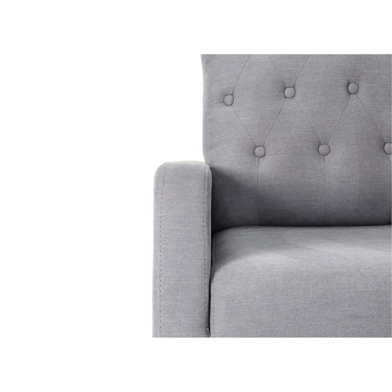 Chaise berçante gris acier avec dossier élégant