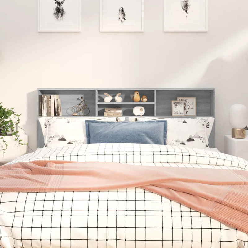 Melchor Headboard, 103.5" H x 200" W x 19" D, Grey Sonoma