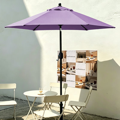 Keiwarren 7.5‘ Market Umbrella with Tilt & Crank for Outdoor Table