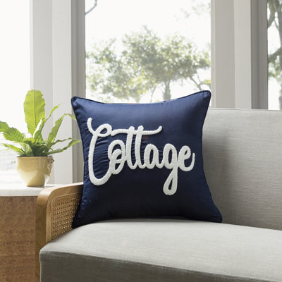 Cottage With Polyester Insert Pillow