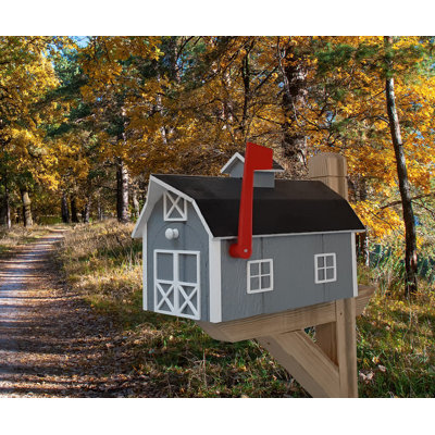 Amish Mailbox, Handmade, Dutch Barn Style Mailbox -  163A