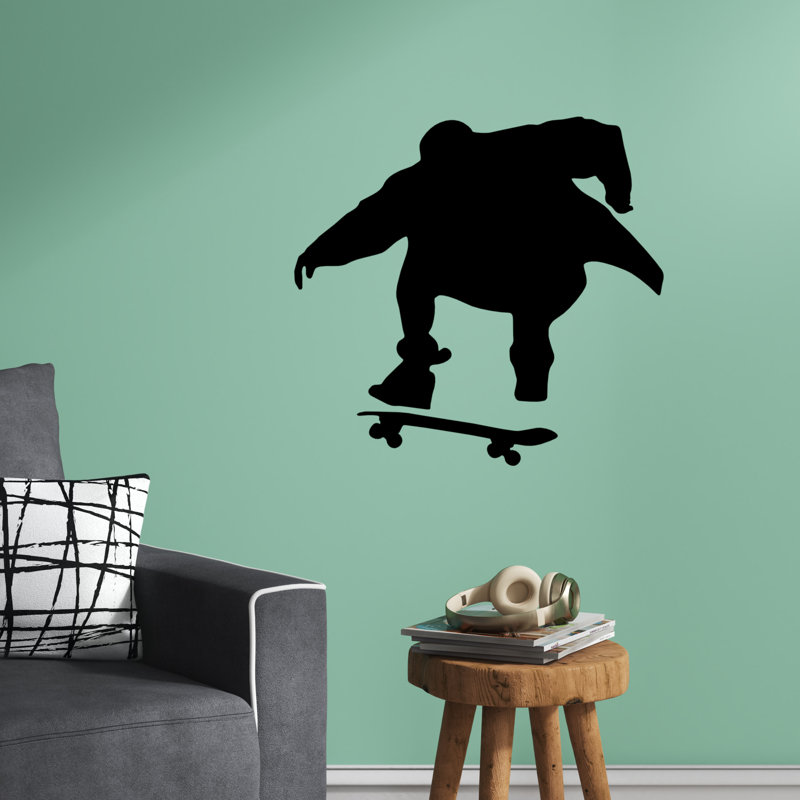 Adhésif décoratif Skateboard Silhouette III, H 48 po x l 48 po
