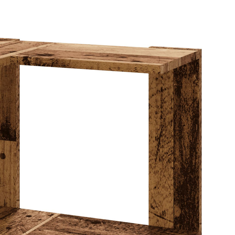 Bibliothèque en coin en bois d'ingénierie, (3 tablettes) H 40,2 po x l 19,7 po x P 19,7 po, Sonoma gris