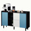 Buffet moderne avec buffet, porte, 2 tiroirs et 2 rangements ouverts-2100460187-2089164833