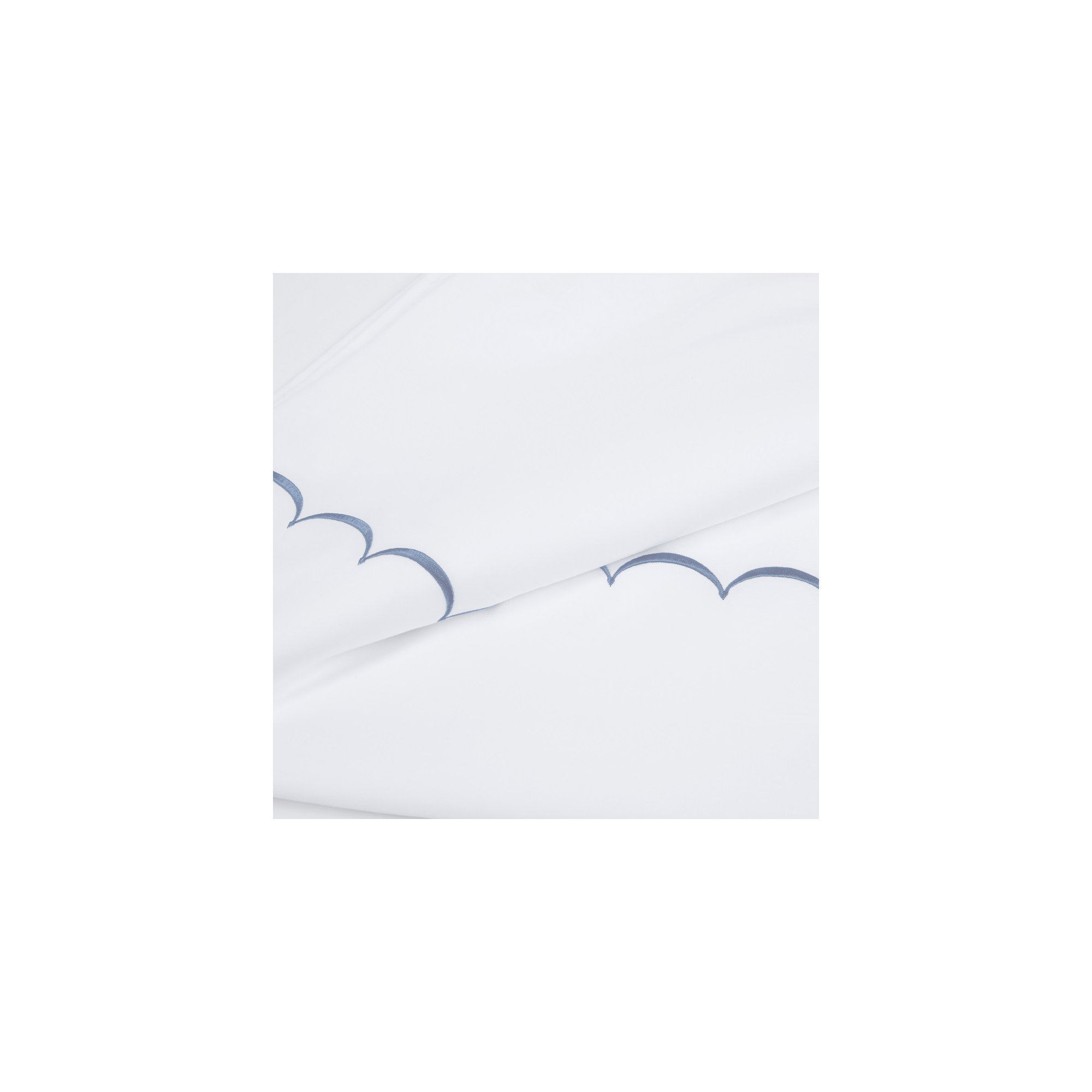 Camillo Sateen Sheet Set, Blue, King Sheet Set + Fitted Sheet + 2 Pillowcases