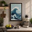 Great Wave Rising Japandi - Wrapped Canvas-1008329670-1008329668