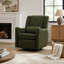 Fauteuil inclinable à bascule pivotant à oreilles de 29,5 po de largeur, fauteuil oscillant en molleton pour chambre de bébé et salon, vert algue