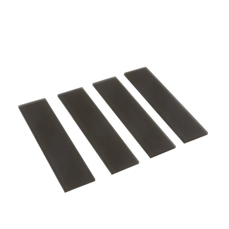 3"X 12" Matte Finished Glass Subway Tile, Ash Gray