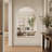 Handmade Distressed White Arched Metal Mirror