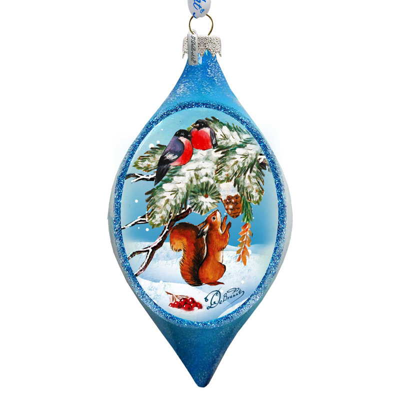 Holiday Splendor 3.5'' Handmade Glass Hanging Figurine Ornament