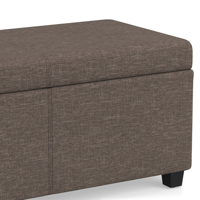 Banc de rangement avec repose-pieds avec rangement caché Avalon, Brun fauve