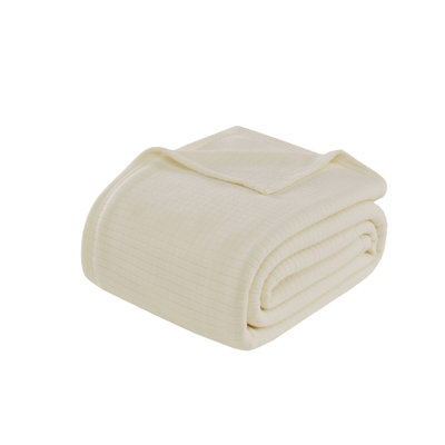 Microfleece Taupe Grid Pattern All Season King Blanket