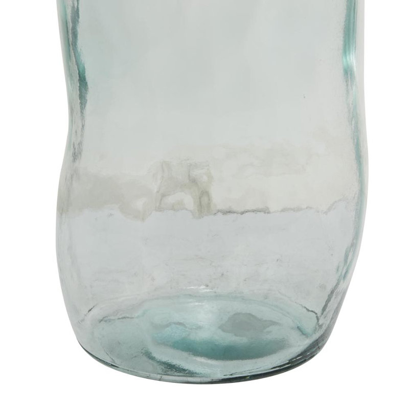 Recycled glass spanish bottle decorative vase Dorival, Blue, 28.80" H x 13.05" W x 13.30" D