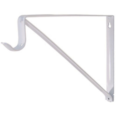 Support de tablette robuste 10-3 / 4 "avec abattant 2-1 / 2" - Blanc
