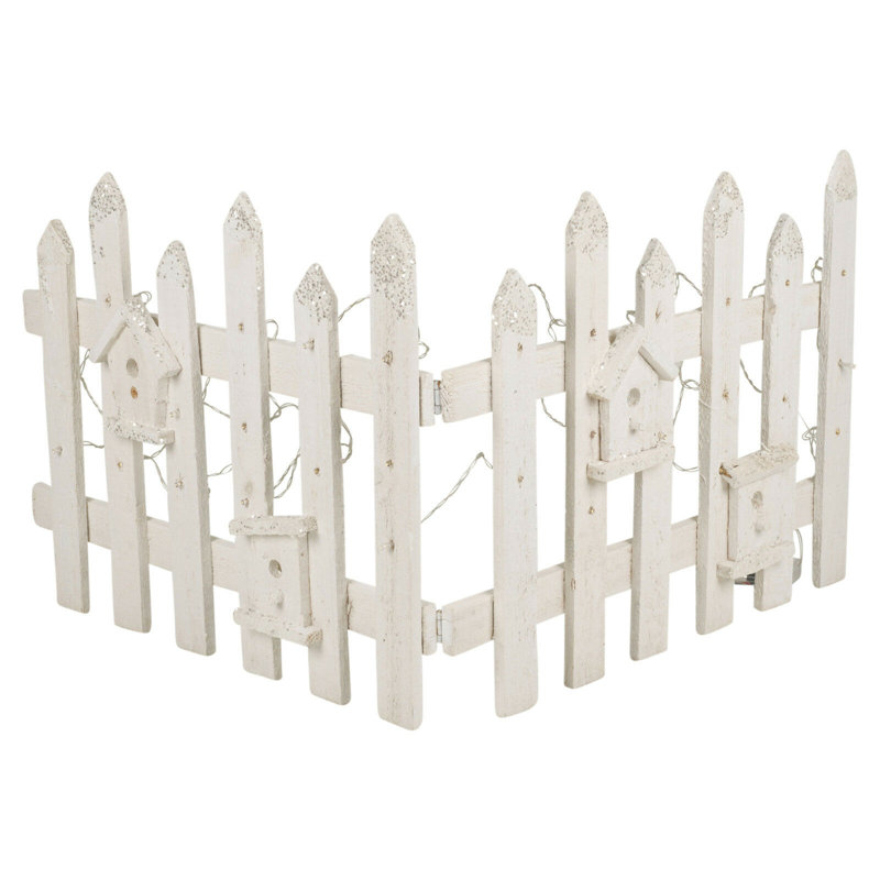 Fence with LED (1m x 0.4m), White