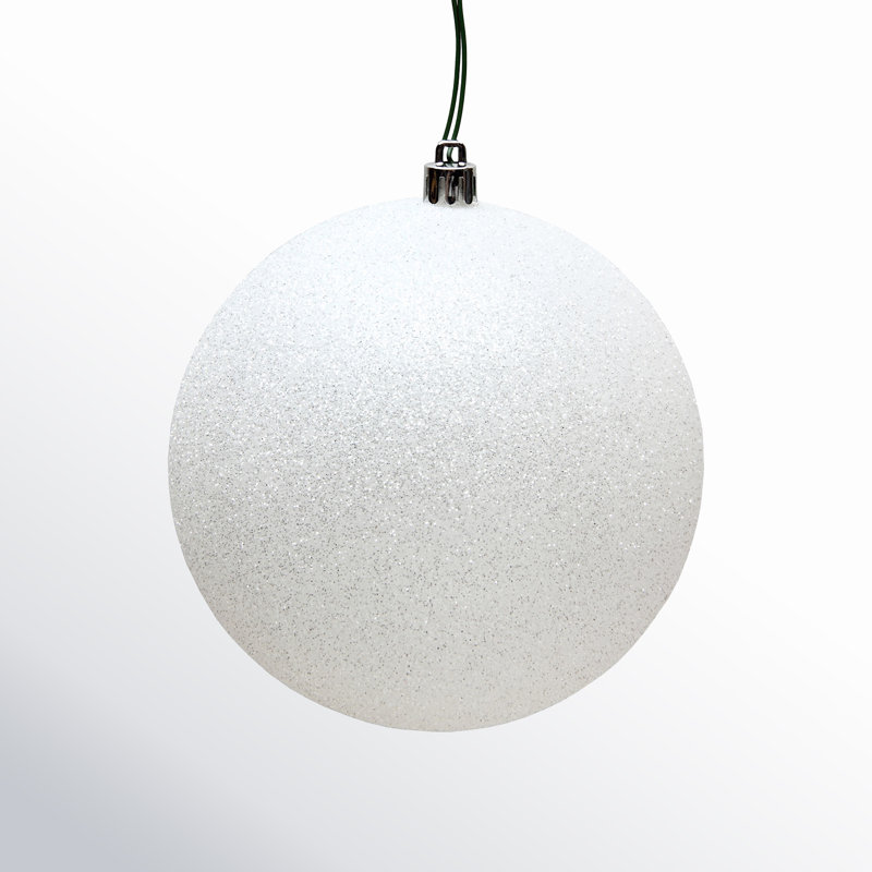 Décoration de boule décorative des Fêtes, H 2,75 po x l 2,75 po x P 2,75 po, Blanc