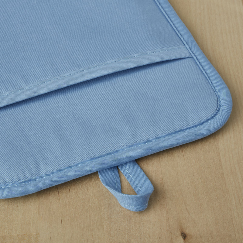 KitchenAid Ribbed Soft Silicone Potholder, Light Blue