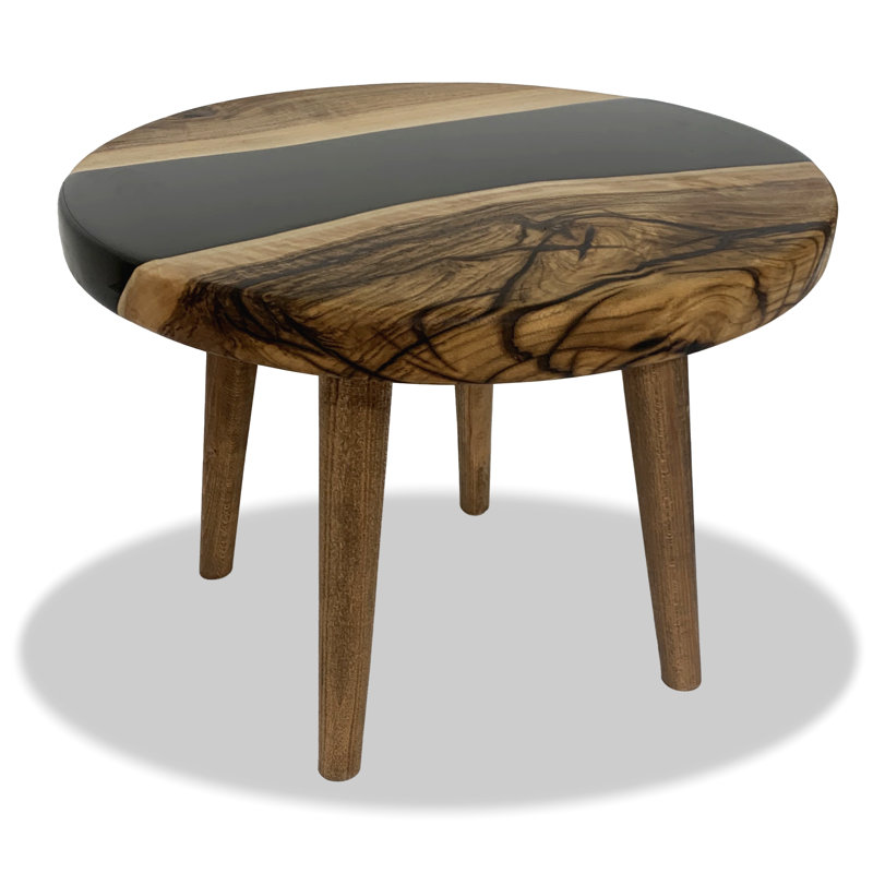 Gamba Di Legno Coffee Table, 17.7" H x 47.2" L x 47.2" W, Black/Walnut