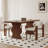 Modern Nut-Brown Rectangular Solid Wood Dining Table-1330915674