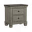 Mobilier de chambre classique style transitionnel rustique et café à 2 tiroirs gris à 2 tiroirs avec boutons plats-799291074