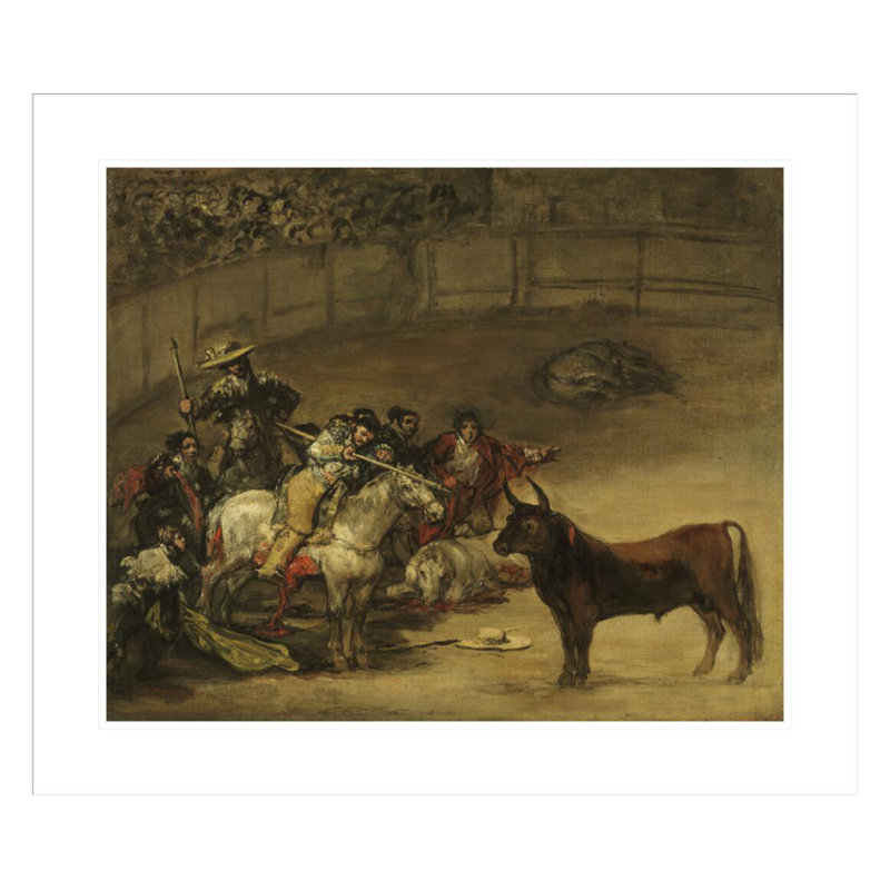 «Corrida Suerte de Varas» par Francisco de Goya, impression giclée encadrée, H 22,73 po x l 29,5 po