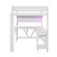 Lit mezzanine double pleine grandeur avec bureau en L, tablettes de rangement, station de charge et lumières-2099900841
