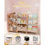 Bibliothèque à 3 niveaux et rangement pour jouets, bibliothèque en bois avec tiroir mobile et pochettes de présentation en toile