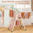 Foldable Metal Laundry Drying Rack with Height Adjustable Wings, 18 Drying Rails Beige-264394334-264394335