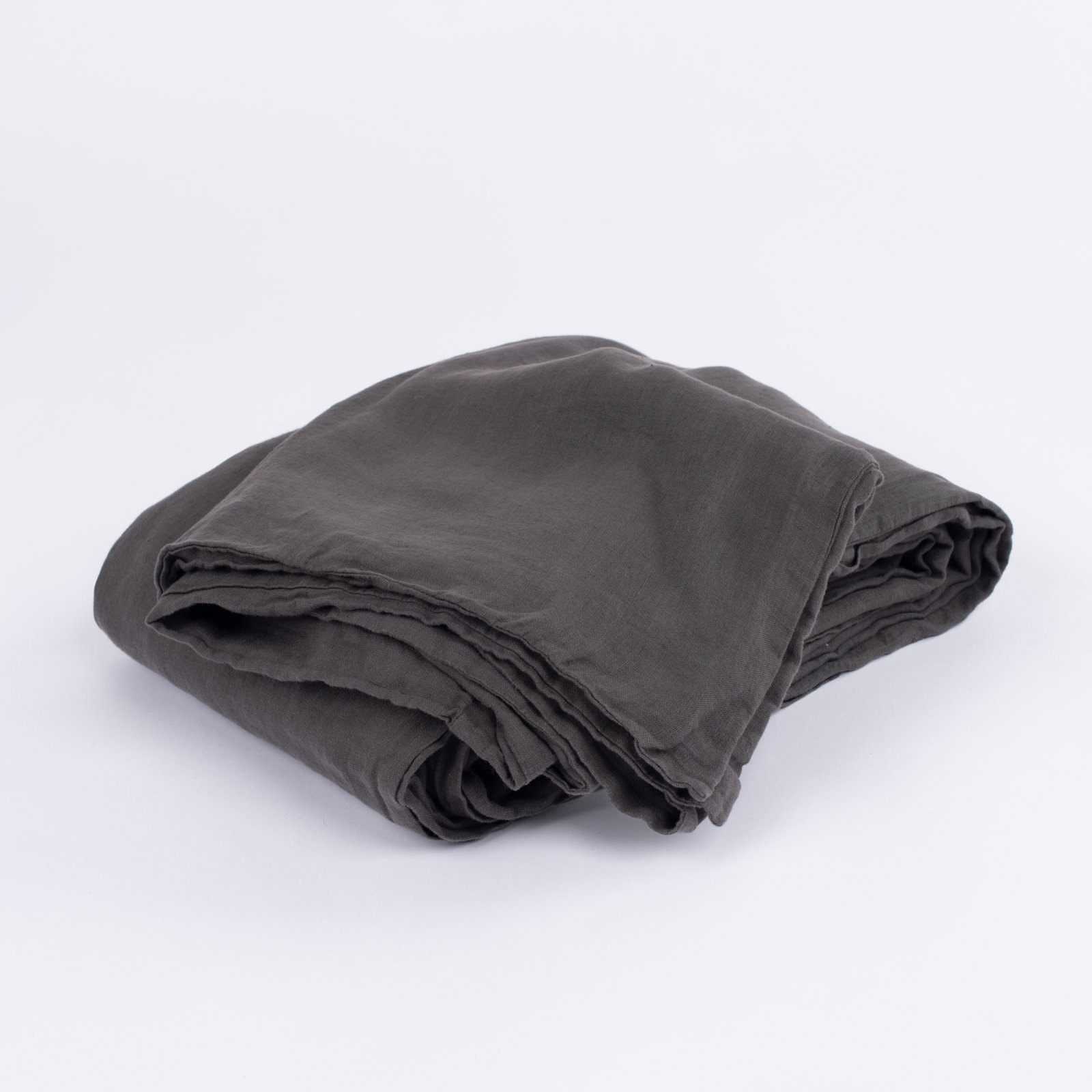 Hestia Linen Duvet Cover, Twin Duvet Cover, Charcoal Gray