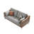 60" Elegant Faux Leather Sofa with Gray Cushions & Brown Frame,Modern Living Room Couch,Loveseat Sleeper Sofa(2-Seat)-1509971182