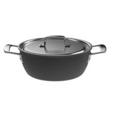 Demeyere Black 5 Stainless Steel With Ceramic Exterior Coating 3.5-Qt Dutch Oven With Lid