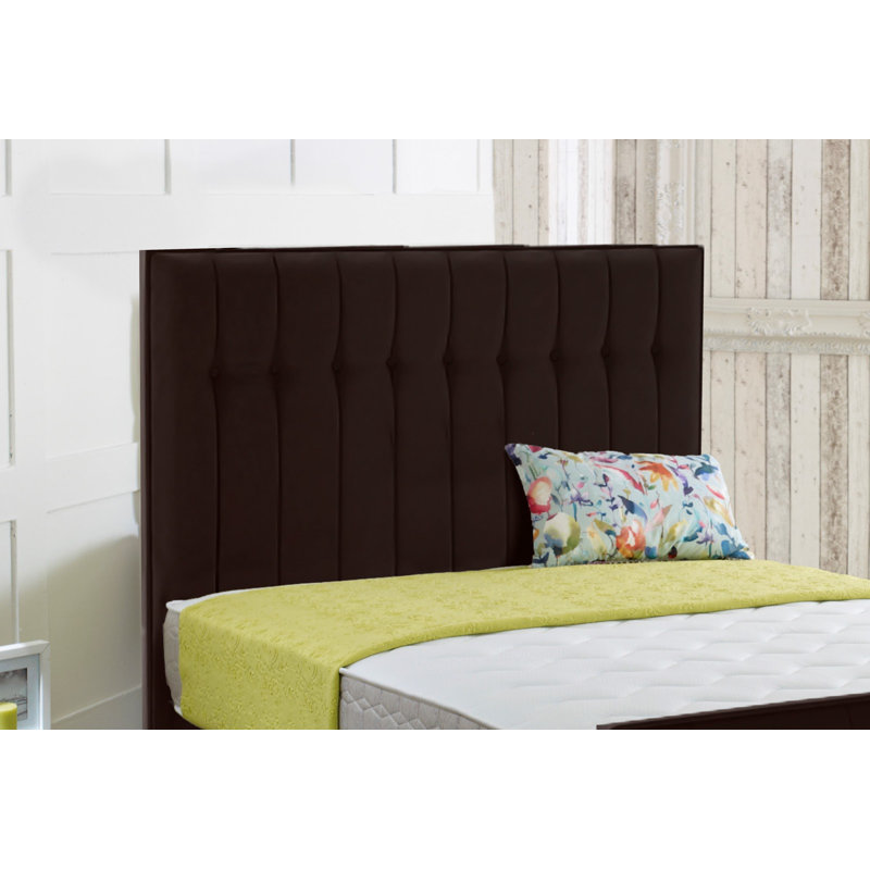 Ashley-Leigh Upholstered Headboard, Small Single (2'6), Brown