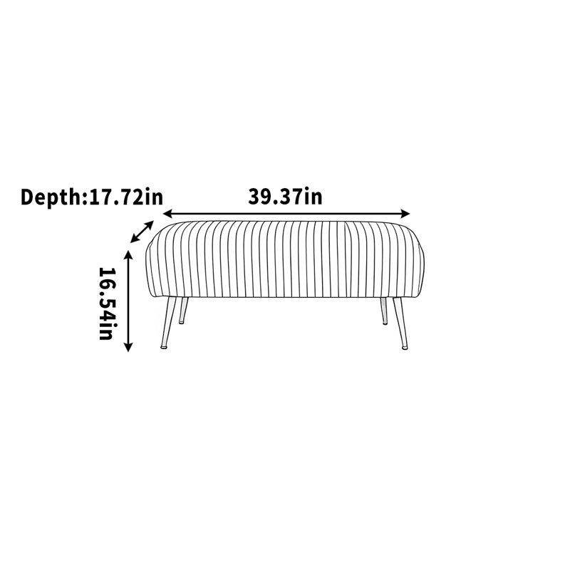 Banc à langer avec banc, H 16,54 po x l 39,37 po x P 17,72 po