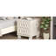 Dainty Beige Velvet Bedside Storage With 2 Drawers, Crystal - Studded Handles And Button Pattern, Frame Regal Style, Solid