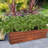 35.5" Copper Plated Galvanized Steel Rectangular Window Box Planter with Embossed Design and Drainage Holes
