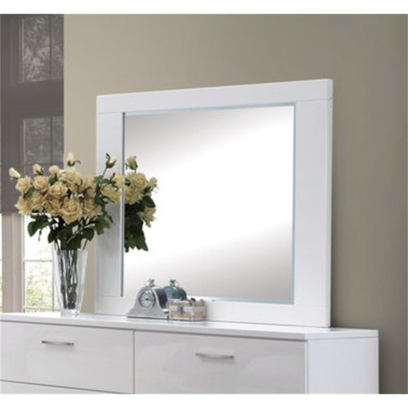 Lorimar White Finish Mirror