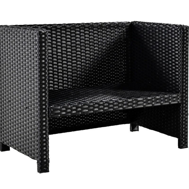 Ensemble spa avec mini-baignoire, sièges en bois et étagères de rangement - Meubles de rangement extérieurs quadrilatéraux gris.