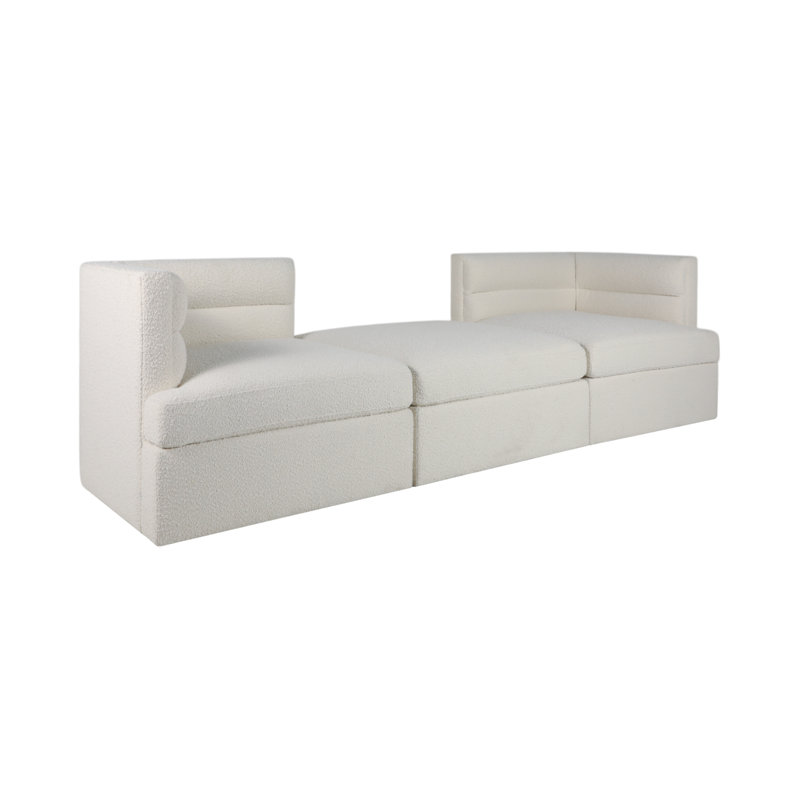 Moderne, canapé modulaire, 2 boîtes ivoire, rectangulaire