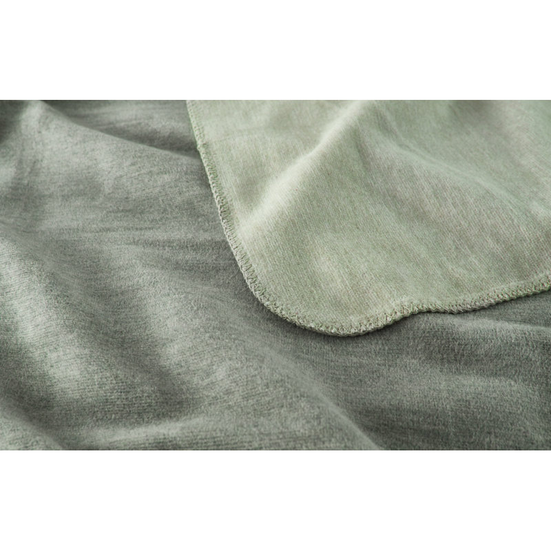 Couverture en coton réversible Alta, Jeté, Perle