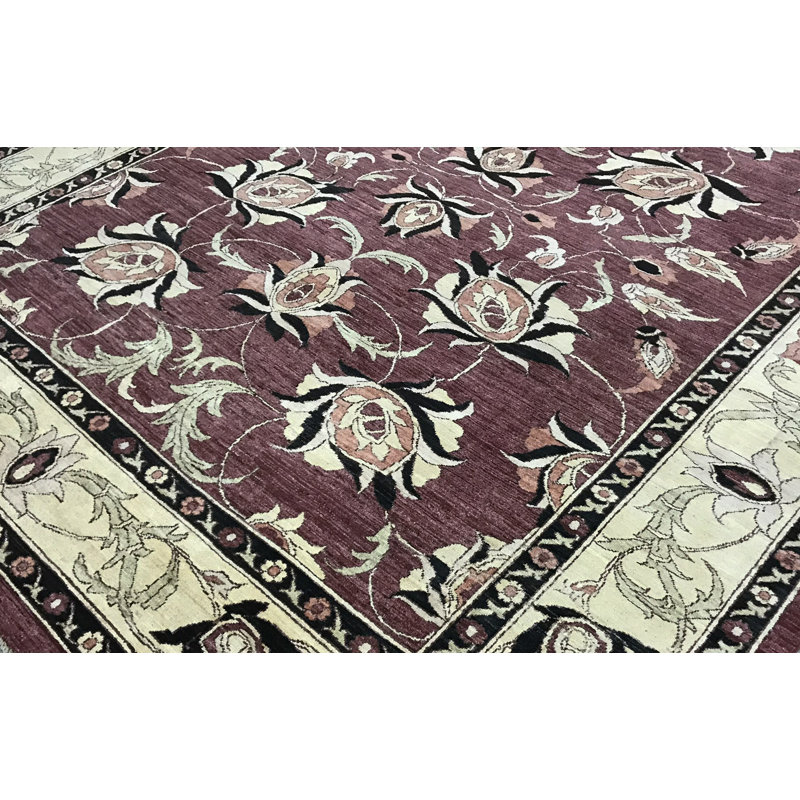 Hand-Knotted High-Quality Red and Gold Area Rug
