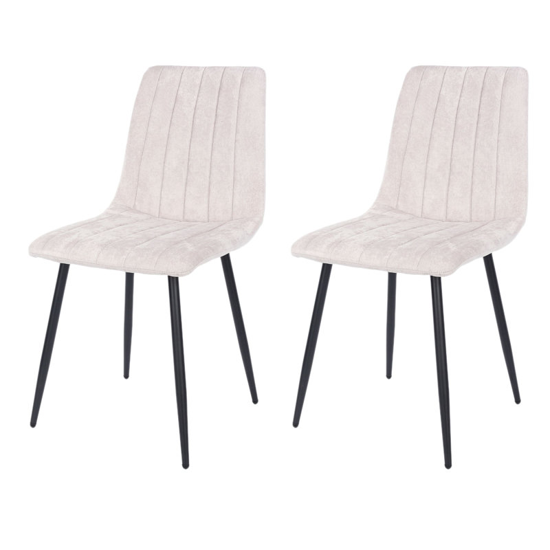 Kalie PAIR of Upholstered Dining Chairs, Natural