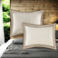 Ensembles de literie pour grand lit, édredon taupe / brun avec coussins, style hôtel moderne