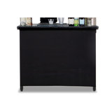 Commercial Grade Portable Bar Table - Mobile Bartender Station For Events - Includes Black Skirt And Carry Case - Standard Or LED, 45 X 18 X 38