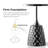 Cheryll Metal Side Table With Geometric Pattern Top And Hammered Base