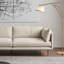 Causeuse coussin blanche en similicuir-1043006684