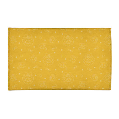 Tapis jaune fait main