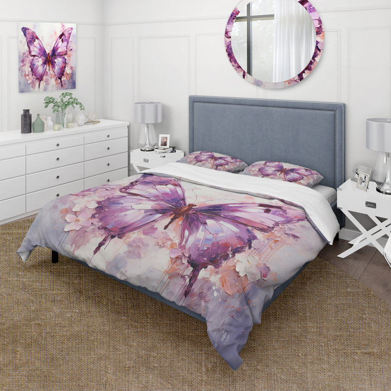 Ensemble de housse de couette Butterfly Delicate - Butterfly, Housse de couette très grand et 2 très grandes t