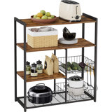 Aaliyahmarie 95cm 4 shelf Shelving Unit with 2 Baskets and Hooks